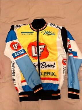 LF Multicolor Racing Bomber Jacket - Yellow, Blue, White, Black, Red